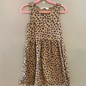 Leopard Girls Dress. H&M. 4-6Y